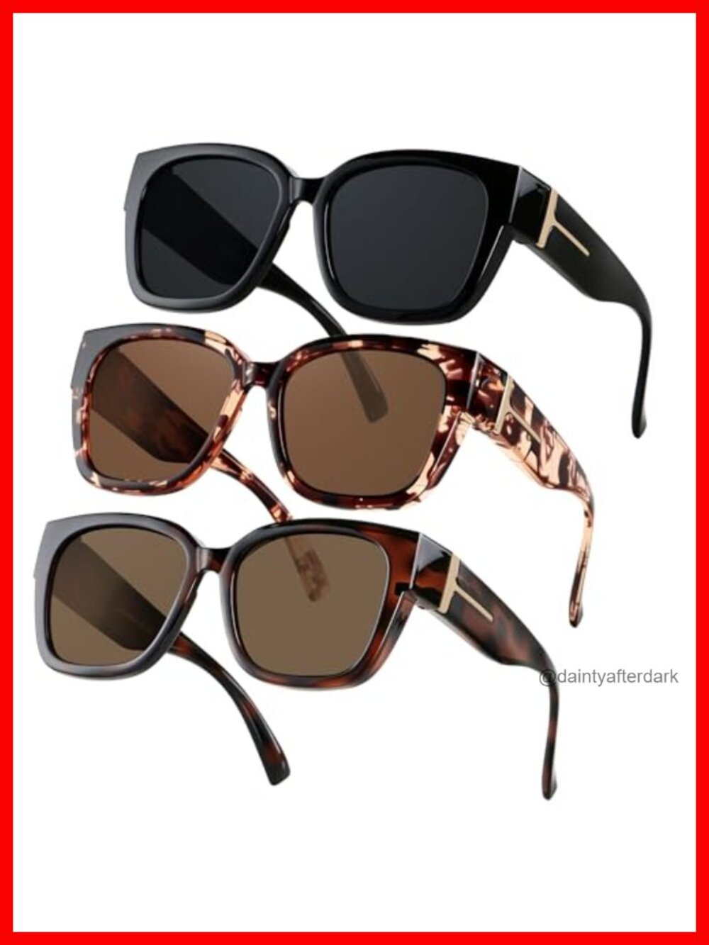 Unisex Fit Over Glasses Polarized Oversized Square Sunglasses UV400 TR90
